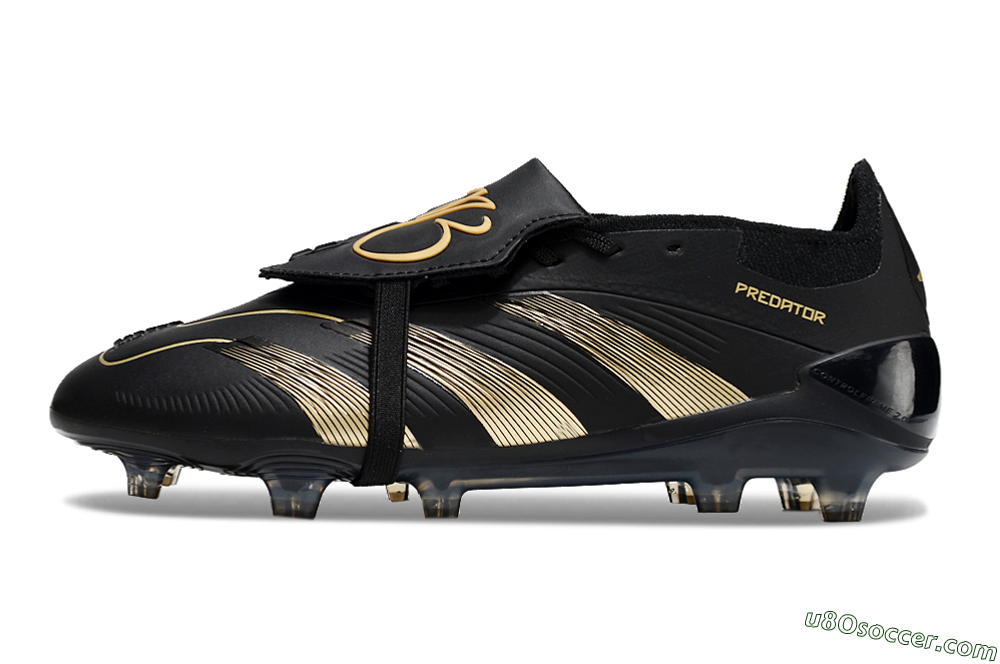 Adidas Predator Elite Foldover Tongue FG Firm Ground Soccer Cleats - Black/Gold/Blue 2