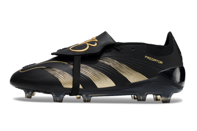 Adidas Predator Elite Foldover Tongue FG Firm Ground Soccer Cleats - Black/Gold/Blue