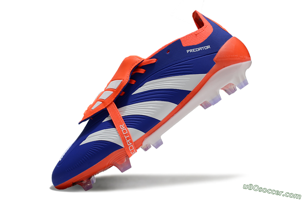 Adidas Predator Elite Foldover Tongue FG Firm Ground Soccer Cleats - Blue/White/Red 5