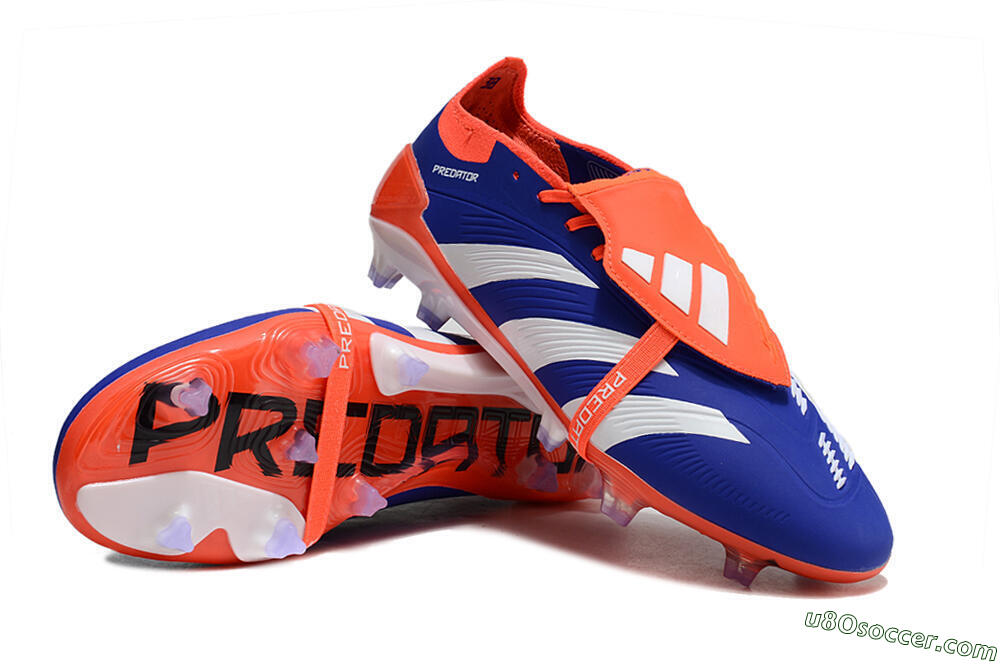 Adidas Predator Elite Foldover Tongue FG Firm Ground Soccer Cleats - Blue/White/Red 3