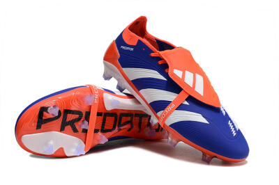 Adidas Predator Elite Foldover Tongue FG Firm Ground Soccer Cleats - Blue/White/Red