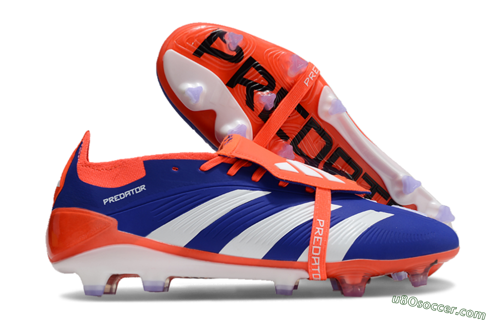 Adidas Predator Elite Foldover Tongue FG Firm Ground Soccer Cleats - Blue/White/Red 1