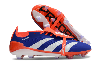 Adidas Predator Elite Foldover Tongue FG Firm Ground Soccer Cleats - Blue/White/Red