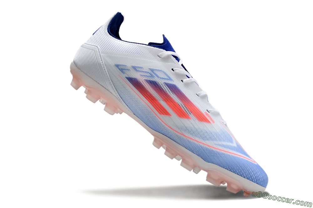 Adidas F50 Elite AG Artificial Grass Soccer Cleats - White/Blue/Red 4
