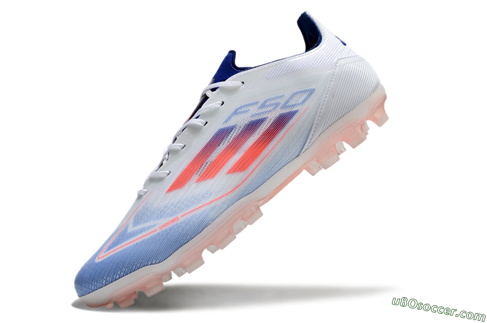 Adidas F50 Elite AG Artificial Grass Soccer Cleats - White/Blue/Red 5