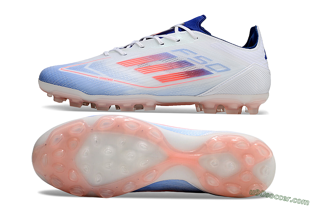 Adidas F50 Elite AG Artificial Grass Soccer Cleats - White/Blue/Red 0
