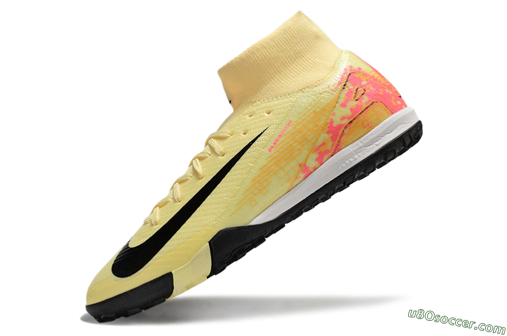 Nike Air Zoom Mercurial Superfly 10 Elite TF Artificial Turf Soccer Shoes - Yellow/Pink/Black 5