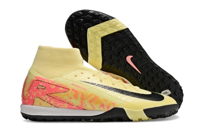 Nike Air Zoom Mercurial Superfly 10 Elite TF Artificial Turf Soccer Shoes - Yellow/Pink/Black