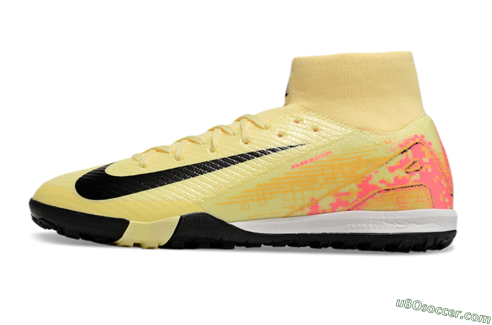 Nike Air Zoom Mercurial Superfly 10 Elite TF Artificial Turf Soccer Shoes - Yellow/Pink/Black 2