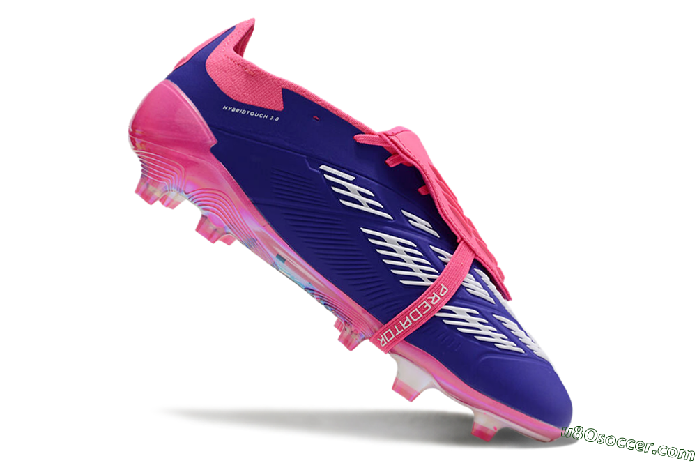 Adidas Predator Elite Foldover Tongue FG Firm Ground Soccer Cleats - Blue/White/Pink/Gold 4