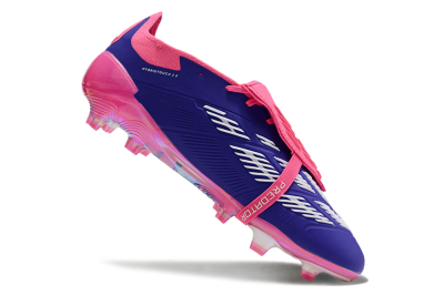 Adidas Predator Elite Foldover Tongue FG Firm Ground Soccer Cleats - Blue/White/Pink/Gold