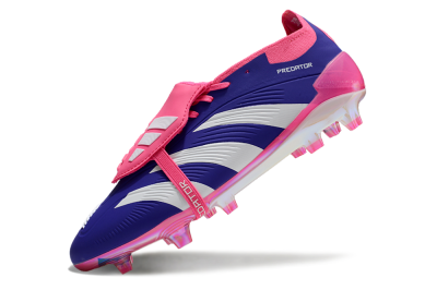 Adidas Predator Elite Foldover Tongue FG Firm Ground Soccer Cleats - Blue/White/Pink/Gold