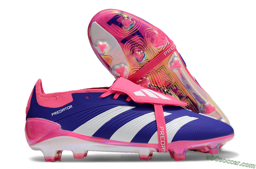 Adidas Predator Elite Foldover Tongue FG Firm Ground Soccer Cleats - Blue/White/Pink/Gold 1