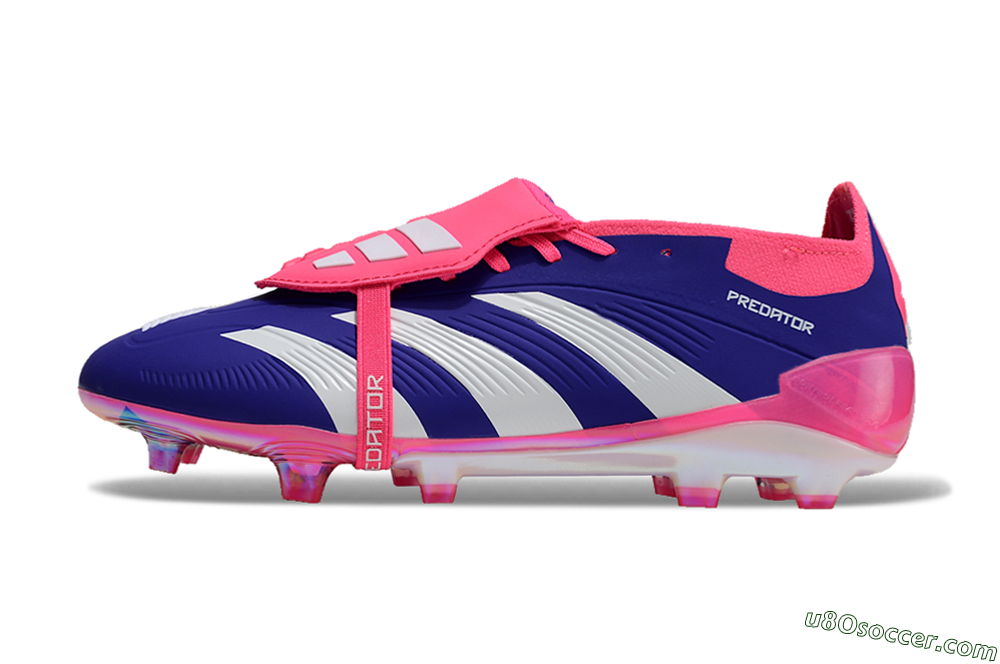 Adidas Predator Elite Foldover Tongue FG Firm Ground Soccer Cleats - Blue/White/Pink/Gold 2