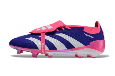 Adidas Predator Elite Foldover Tongue FG Firm Ground Soccer Cleats - Blue/White/Pink/Gold