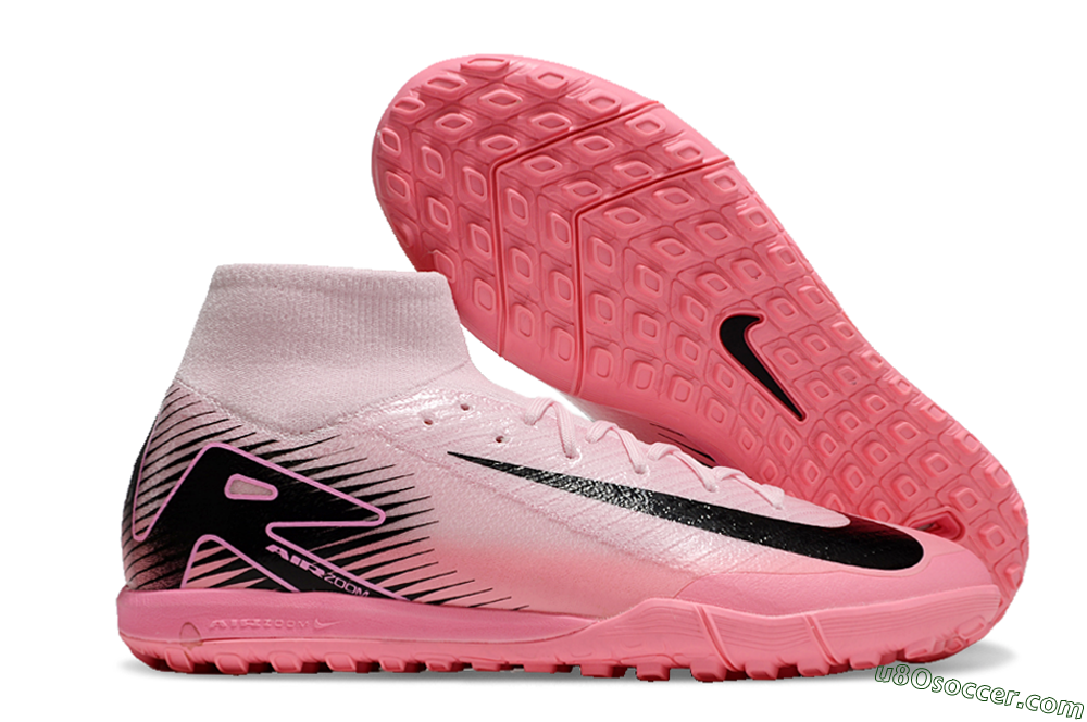 Nike Air Zoom Mercurial Superfly 10 Elite TF Artificial Turf Soccer Shoes - Pink/Black 1