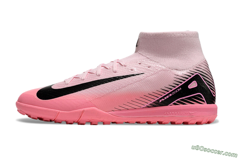 Nike Air Zoom Mercurial Superfly 10 Elite TF Artificial Turf Soccer Shoes - Pink/Black 2