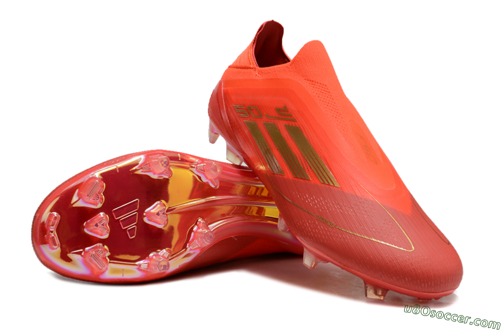 Adidas F50 Elite FG Firm Ground Soccer Cleats - Red/Gold 3