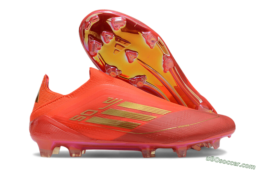 Adidas F50 Elite FG Firm Ground Soccer Cleats - Red/Gold 1