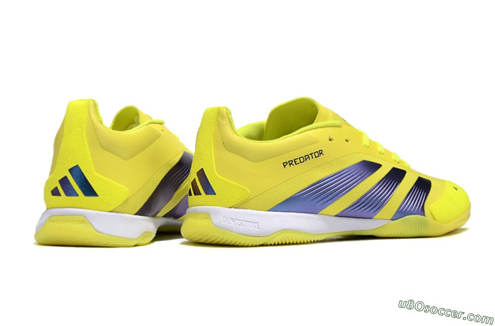 Adidas Predator 24 Elite IC Indoor & Futsal Soccer Shoes - Yellow/Blue/White 6