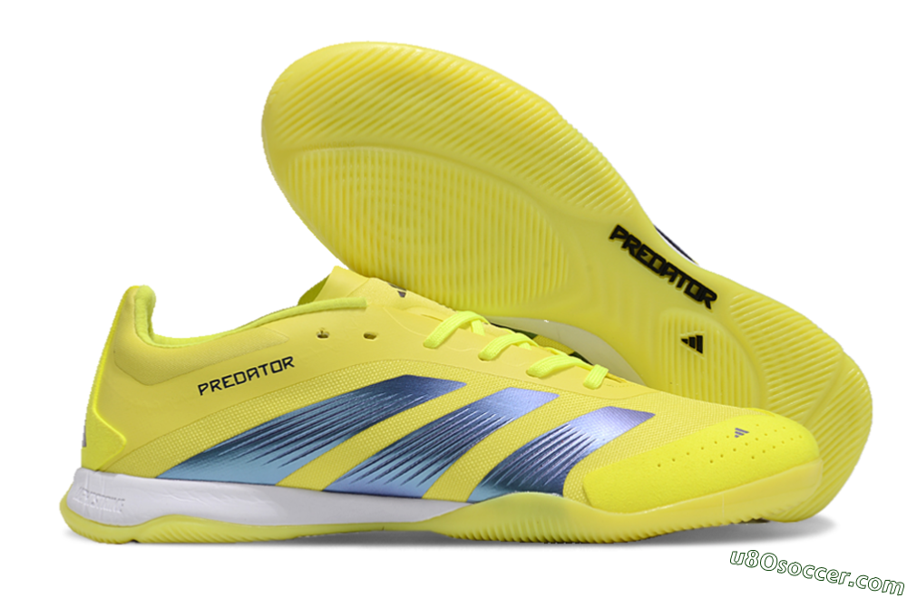 Adidas Predator 24 Elite IC Indoor & Futsal Soccer Shoes - Yellow/Blue/White 1