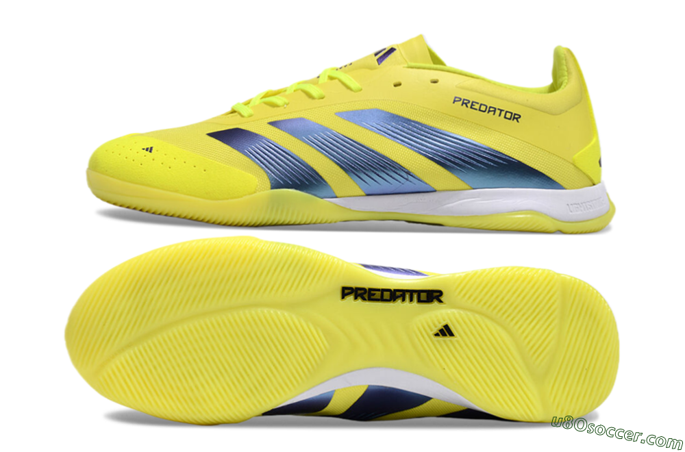 Adidas Predator 24 Elite IC Indoor & Futsal Soccer Shoes - Yellow/Blue/White 0