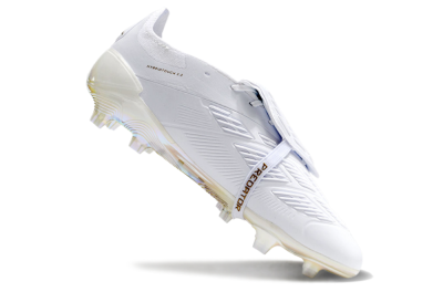Adidas Predator Elite Foldover Tongue FG Firm Ground Soccer Cleats - White/Gold/Beige