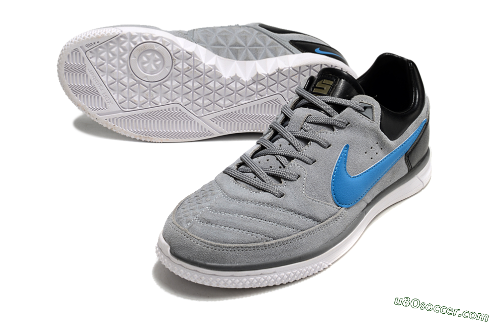 Nike Street Gato IC Indoor & Futsal Soccer Shoes - Grey/Blue/Black 3