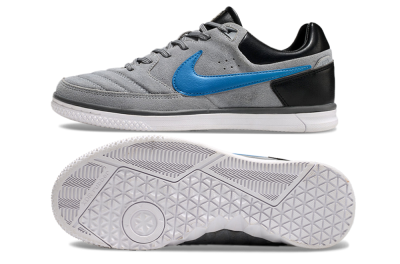 Nike Street Gato IC Indoor & Futsal Soccer Shoes - Grey/Blue/Black