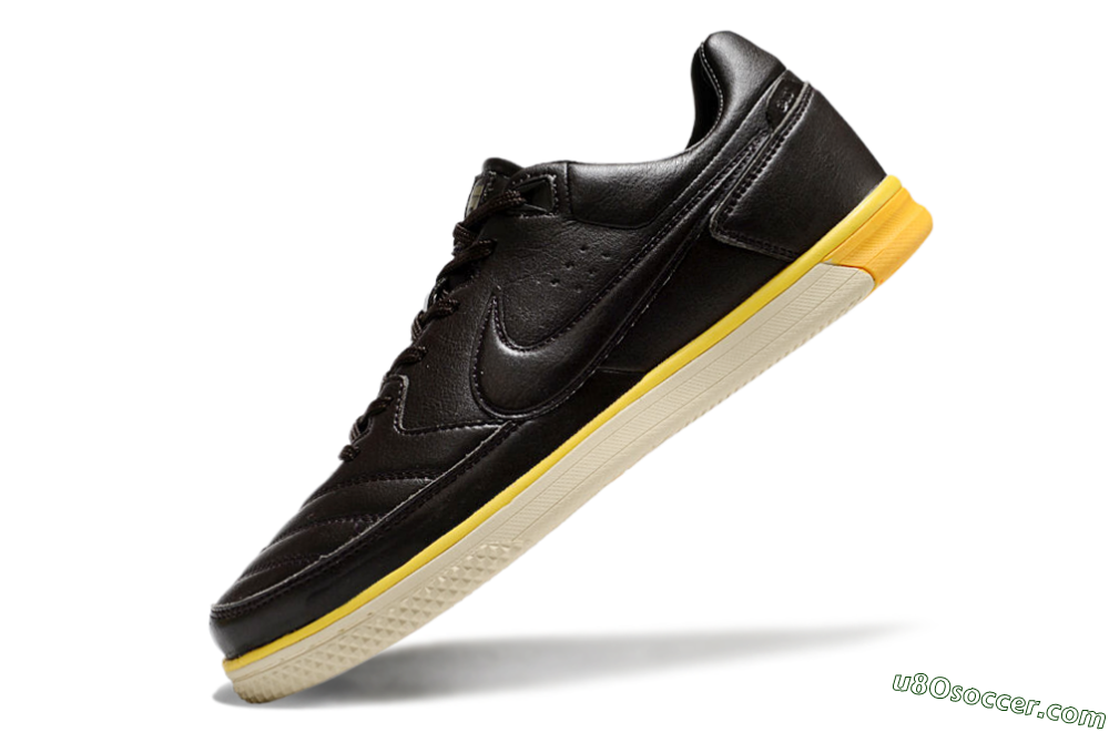 Nike Street Gato IC Indoor & Futsal Soccer Shoes - Black/Yellow/Beige 5