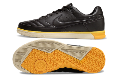 Nike Street Gato IC Indoor & Futsal Soccer Shoes - Black/Yellow/Beige
