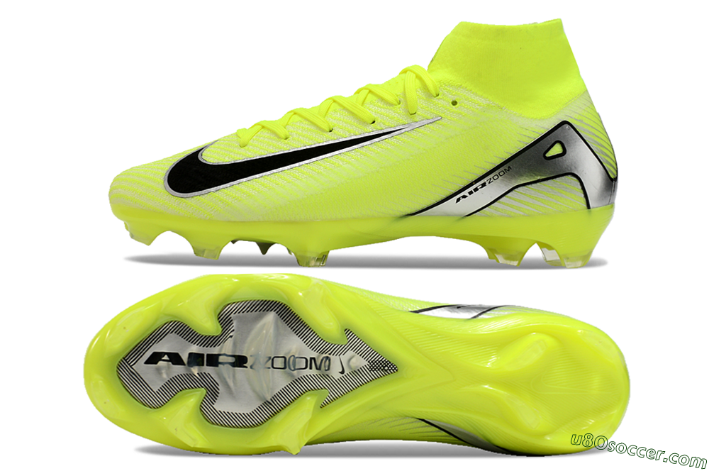 Nike Air Zoom Mercurial Superfly 16 Elite FG Firm Ground Soccer Cleats - Yellow/Sliver/Black 6