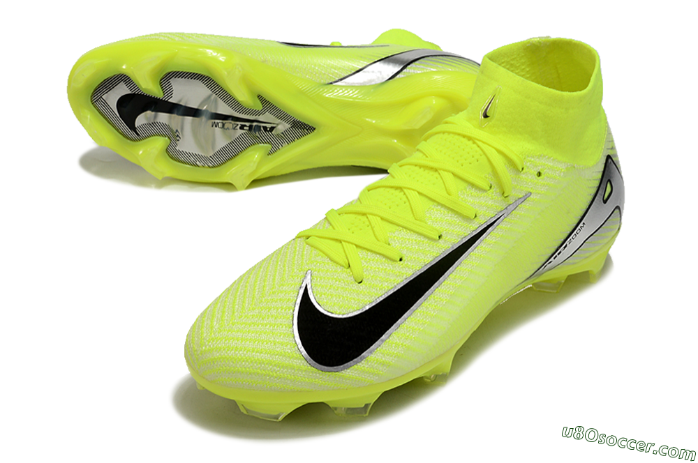 Nike Air Zoom Mercurial Superfly 16 Elite FG Firm Ground Soccer Cleats - Yellow/Sliver/Black 2