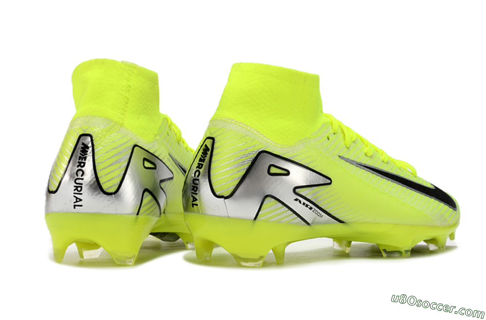 Nike Air Zoom Mercurial Superfly 16 Elite FG Firm Ground Soccer Cleats - Yellow/Sliver/Black 5