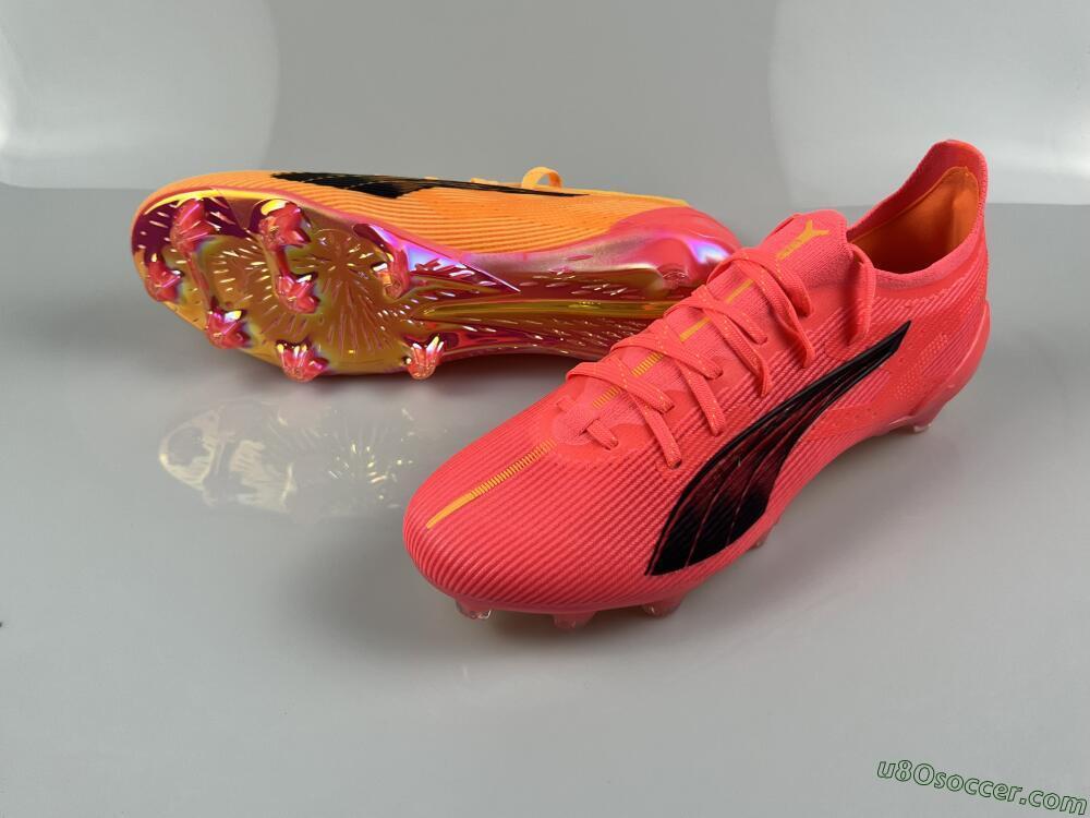 Puma Ultra Ultimate FG Firm Ground Soccer Cleats - Pink/Black/Gold