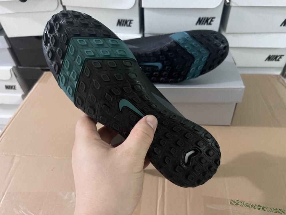 Nike Air Zoom Mercurial Superfly 10 Elite TF Artificial Turf Soccer Shoes - Black/Green/Silver