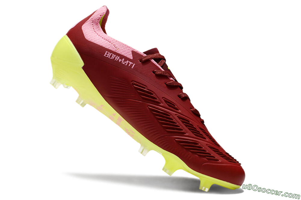 Adidas Predator 24 Elite FG Firm Ground Soccer Cleats - Red/Pink/Yellow 4