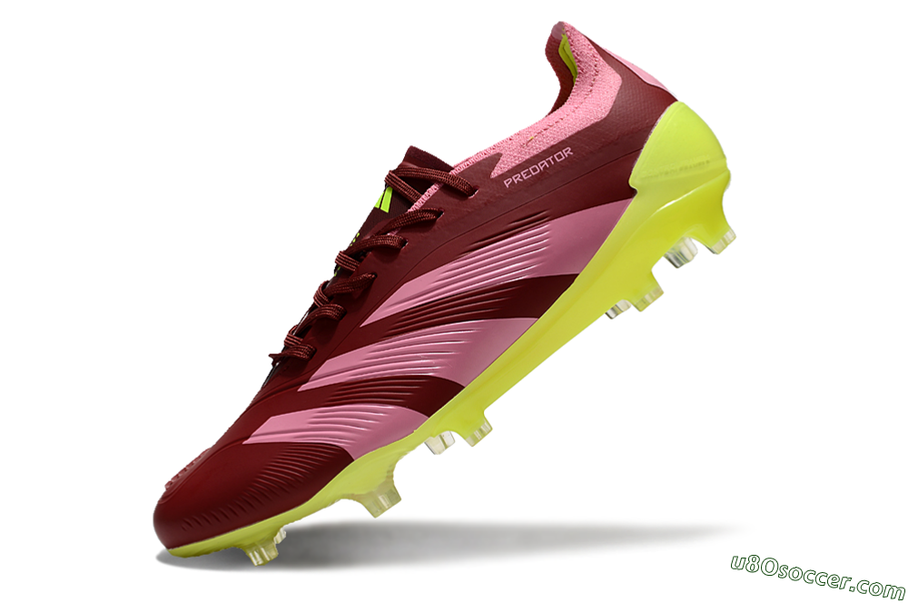 Adidas Predator 24 Elite FG Firm Ground Soccer Cleats - Red/Pink/Yellow 5