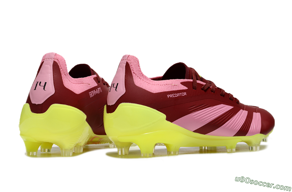 Adidas Predator 24 Elite FG Firm Ground Soccer Cleats - Red/Pink/Yellow 6