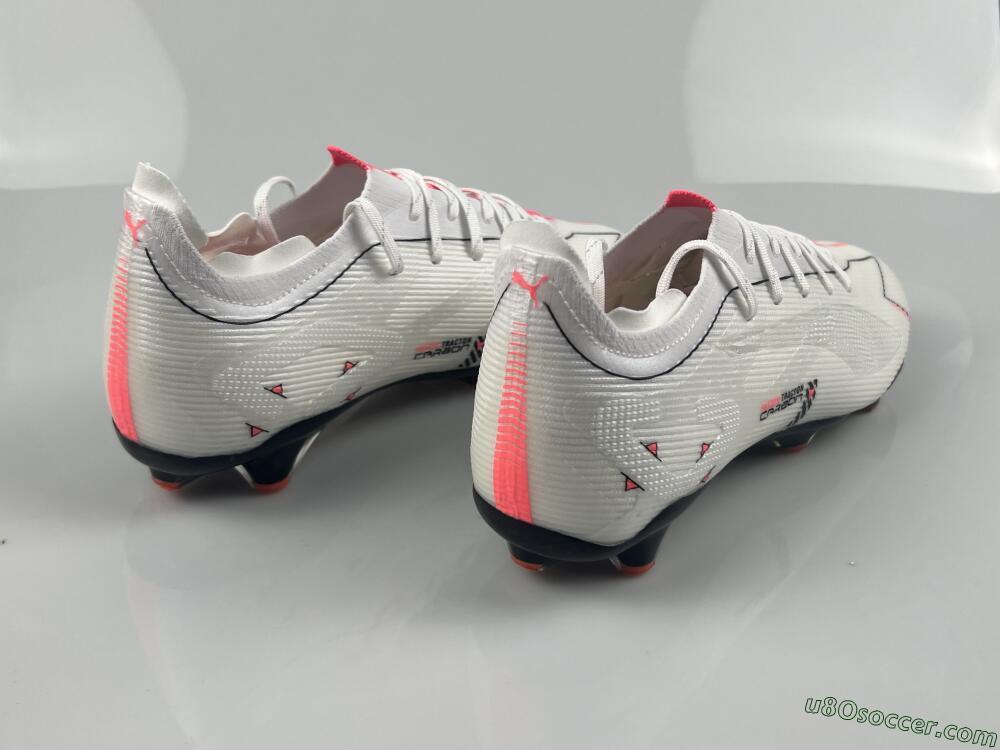Puma Ultra 5 Ultimate FG Firm Ground Soccer Cleats - White/Black/Orange