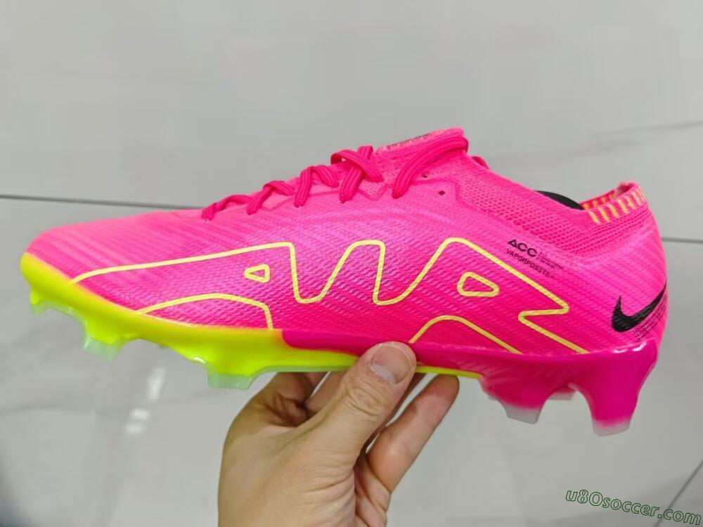 Nike Air Zoom Mercurial Vapor 15 Elite FG Firm Ground Soccer Cleats - Pink/Green/Black