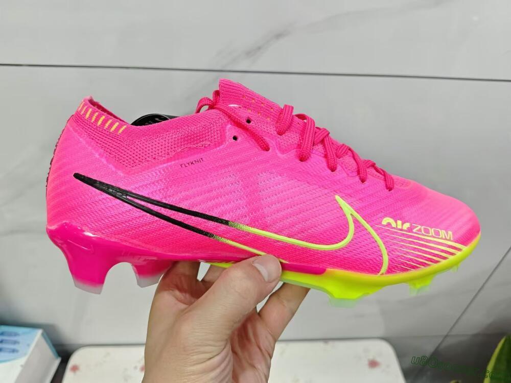 Nike Air Zoom Mercurial Vapor 15 Elite FG Firm Ground Soccer Cleats - Pink/Green/Black