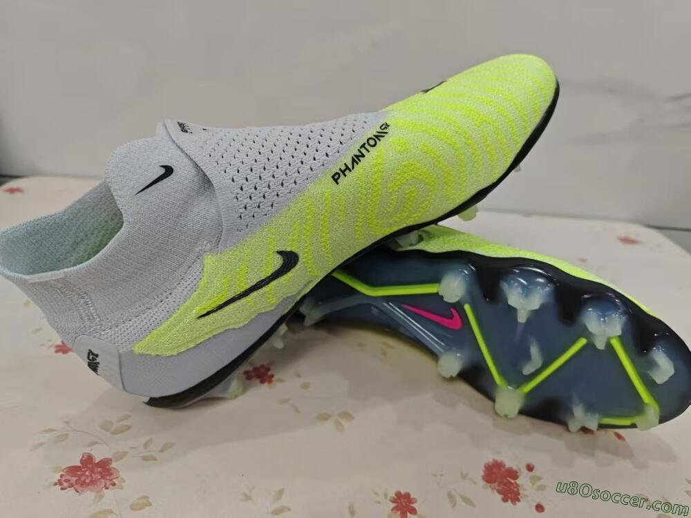 Nike Phantom GX Elite DF FG Firm Ground Soccer Cleats - Green/Pink/Black/White