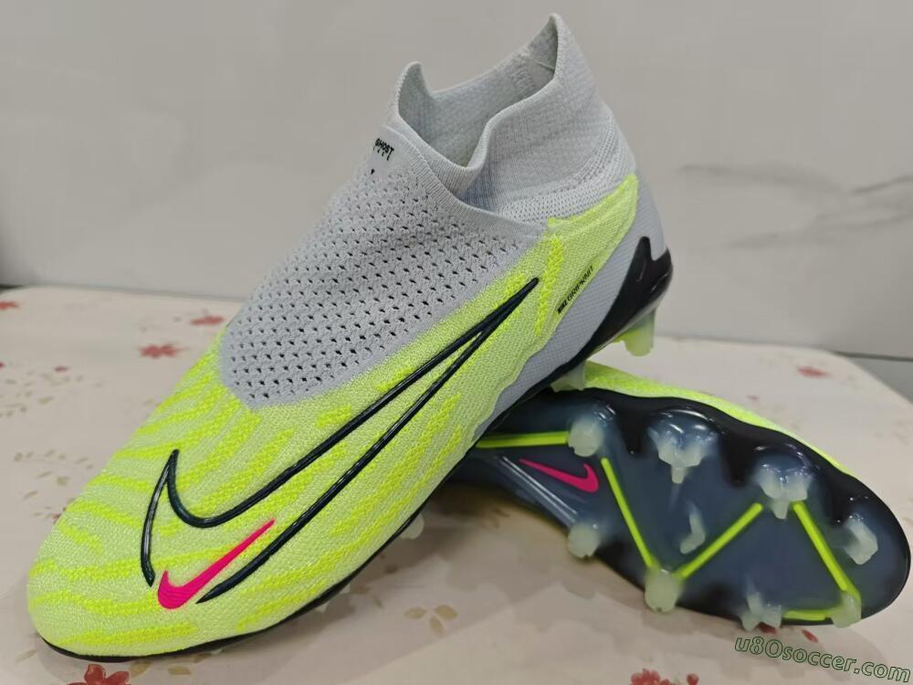 Nike Phantom GX Elite DF FG Firm Ground Soccer Cleats - Green/Pink/Black/White