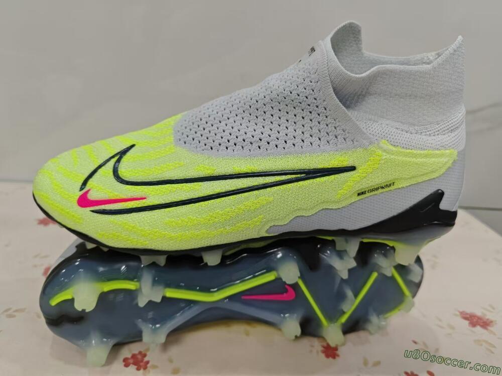 Nike Phantom GX Elite DF FG Firm Ground Soccer Cleats - Green/Pink/Black/White
