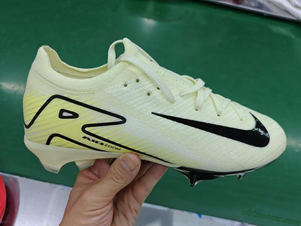Nike Air Zoom Mercurial Vapor 16 Elite FG Firm Ground Soccer Cleats - Beige/Black/Yellow