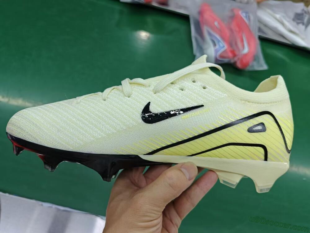 Nike Air Zoom Mercurial Vapor 16 Elite FG Firm Ground Soccer Cleats - Beige/Black/Yellow