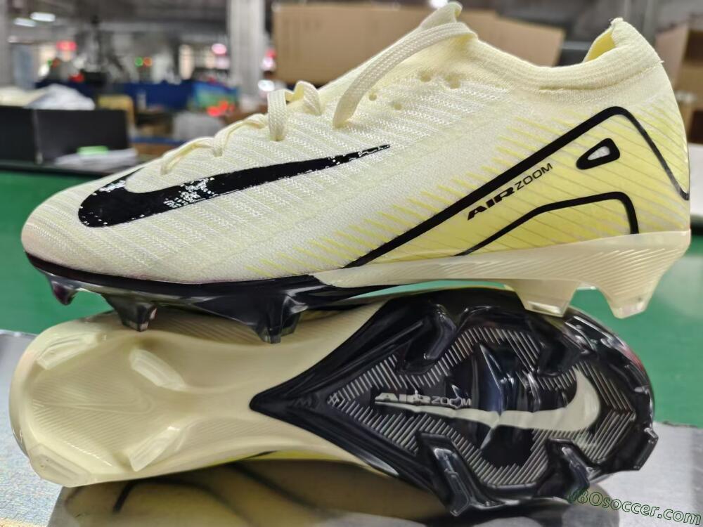 Nike Air Zoom Mercurial Vapor 16 Elite FG Firm Ground Soccer Cleats - Beige/Black/Yellow
