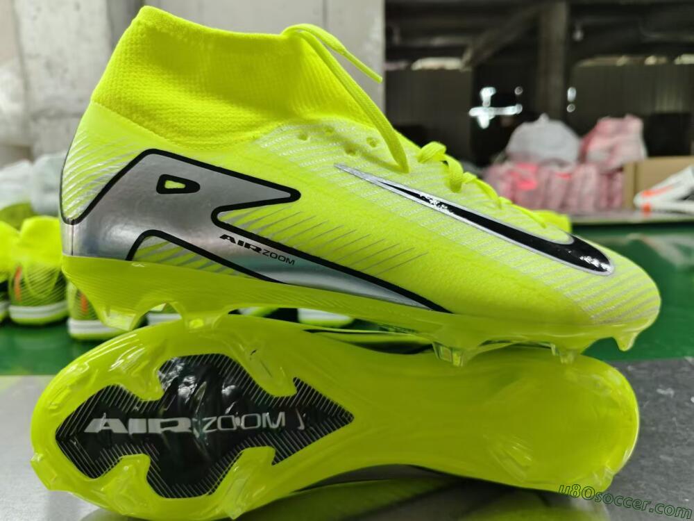 Nike Air Zoom Mercurial Superfly 16 Elite FG Firm Ground Soccer Cleats - Yellow/Sliver/Black