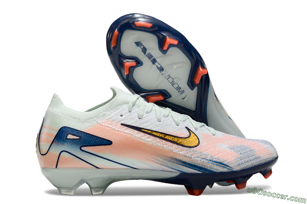 Nike Air Zoom Mercurial Vapor 16 Elite FG Firm Ground Soccer Cleats - White/Pink/Blue 1